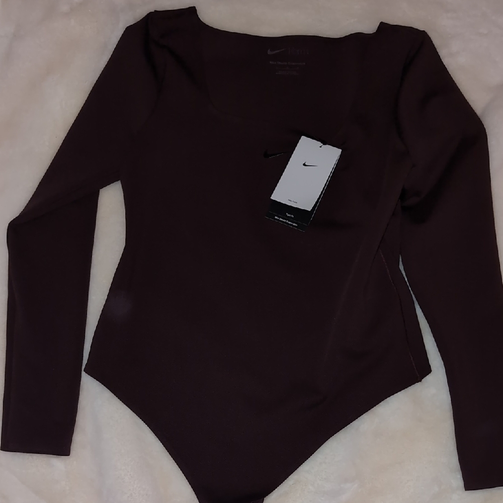 Nike Women's Long Sleeve Bodysuit - Deep Brown